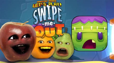 Midget Apple Plays Swipe Me Out W Annoying Orange And Pear Youtube