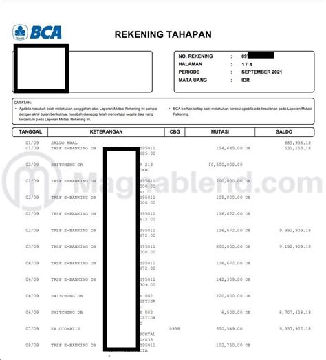 2 Cara Cetak Rekening Koran Bca Online Dan Offline