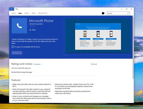 Microsoft Phone App Appears In The Windows Store For Windows 10