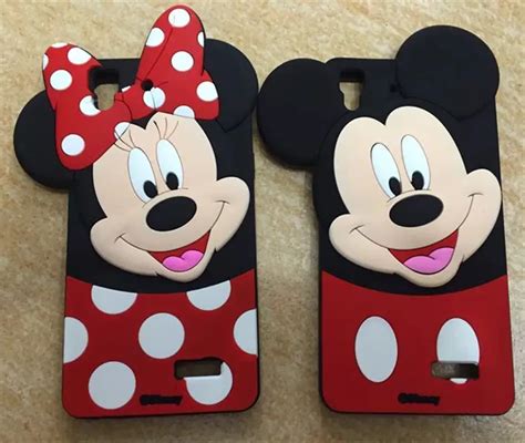 New Cute Cartoon Mickey Minnie Mouse Soft Silicon Mobile Phone Case
