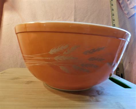 Vintage Pyrex Autumn Harvest Wheat Serving Mixing Etsy