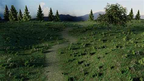 Spring Field 3d Model Landscape Cgtrader