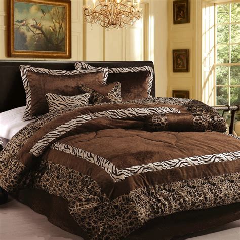 Do you suppose teal and brown comforter set king looks great? NEW 7PC in Set Luxury Safarina Brown Zebra Animal Bedding ...