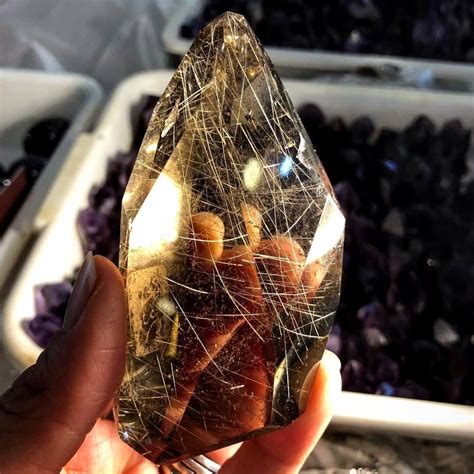Rutilated Quartz Polished From Brazil Photo The Crystal Lion Shop