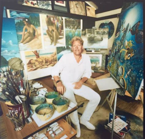 Artist Robert Lyn Nelson In The Studio1990 Mauihawaii Art Studios