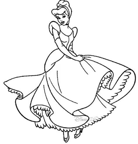 Gambar Mewarnai Cinderella