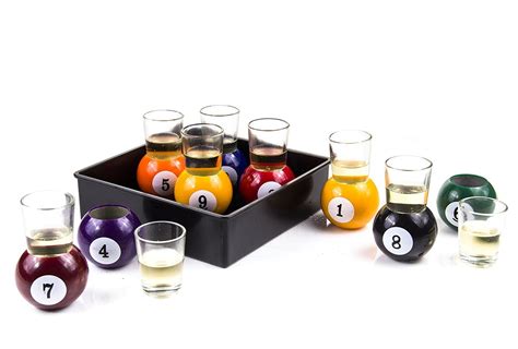 Instead of shooting with minimal power, tap. Pool Ball Shot Glasses
