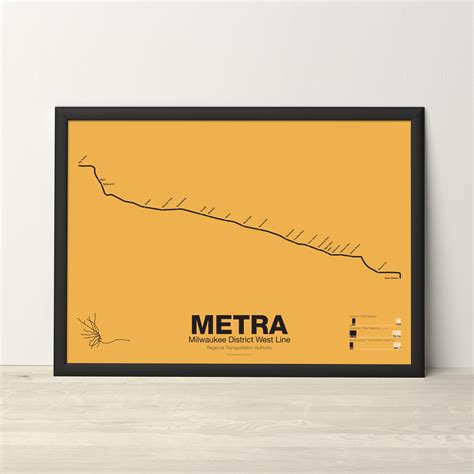 METRA Milwaukee District West Line Poster – vanmaps