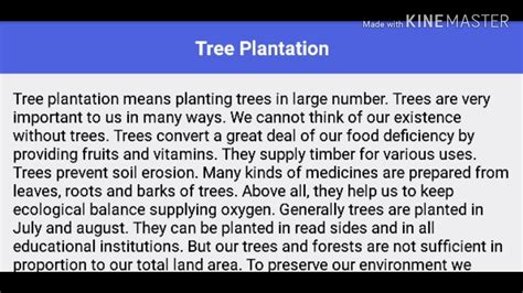 Essay On Tree Plantation Explained With Speech Youtube