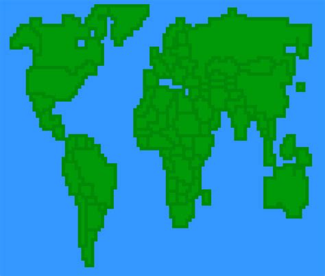 Made Some Earth Pixel Art Rmapswithouttasmania