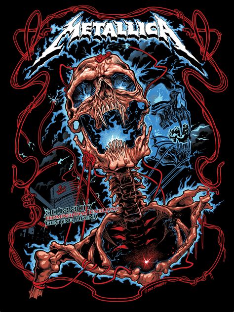Metallica Gig Poster 2017 On Behance Metallica Art Rock Poster Art