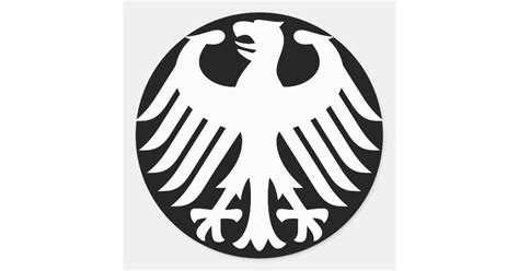 German Eagle Classic Round Sticker Zazzle