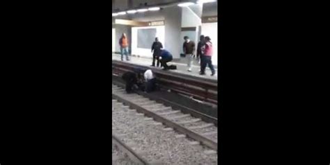 Video Rescatan A Joven De Suicidarse En Las Vías Del Metro