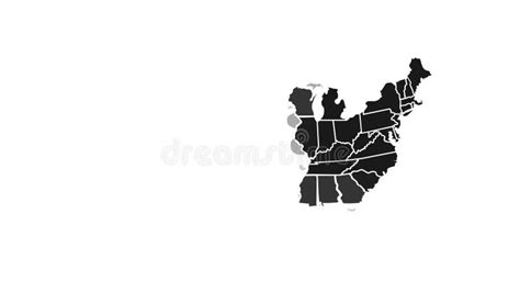 2d Animated Map Showing The State Of Wyoming From The United State Of