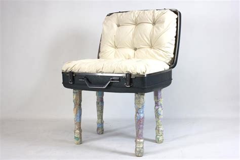 Sale Suitcase Chair Mapped Out Etsy Suitcase Chair Vintage