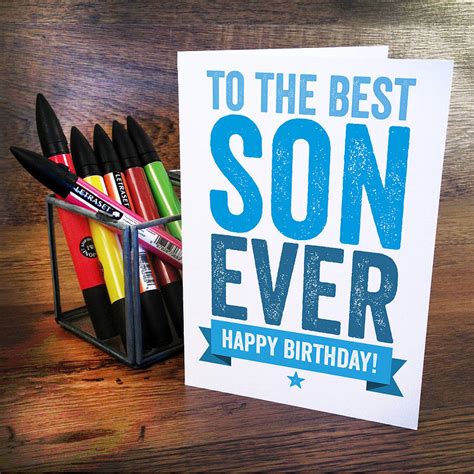 Best Ever Son Birthday Card By A Is For Alphabet Notonthehighstreet Com My Xxx Hot Girl