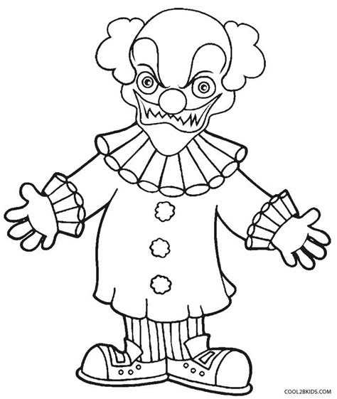 Evil Clown Coloring Pages High Quality Coloring Pages Coloring Home