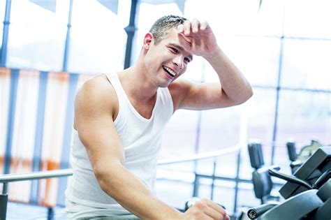 Man Sweating In Gym Photograph By Science Photo Library