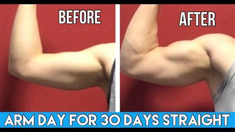 Arm Day For 30 Days Transformation Results Youtube