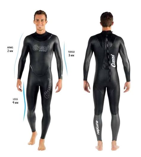 Cressi Neptune Freedive Wetsuit Swimming Suit 2 3 4 Mm With