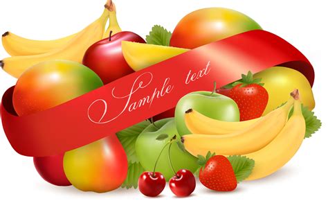 Vivid Fruits Design Vector 02 Free Download