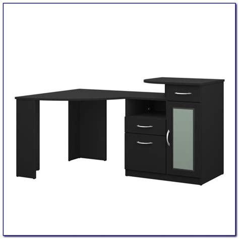 Corner desk design allows placement in tight spaces but provides plenty of work and storage space Bush Industries Vantage Corner Computer Desk - Desk : Home ...