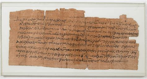 Papyrus Fragment Of A Letter From Victor To Psan Coptic The
