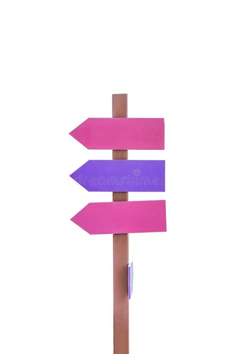 Old Wooden Road Sign Arrows Isolated Stock Image Image Of Guidepost