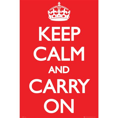Keep Calm And Carry On Large Poster Iposters