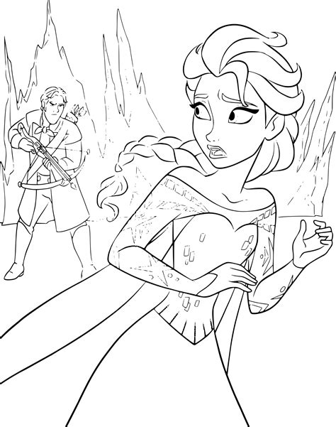 Coloriage La Reine des neiges Elsa à imprimer sur COLORIAGES .info