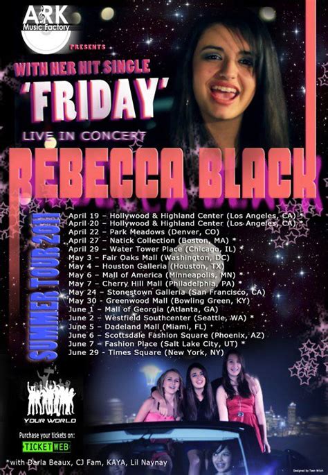 Friday Singer Rebecca Black Is Going On Tour Coming To A Mall Near