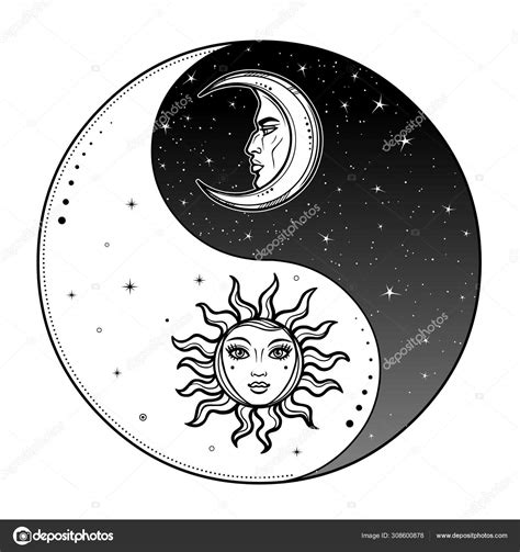 Desenho Do Sol E Da Lua Juntos