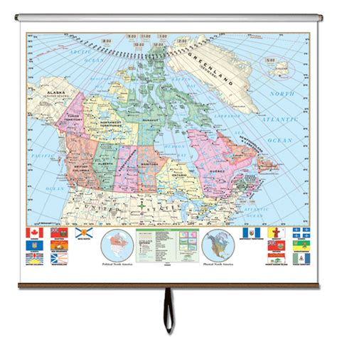 Canada Classroom Maps Canada Essential Classroom Wall Map On Roller