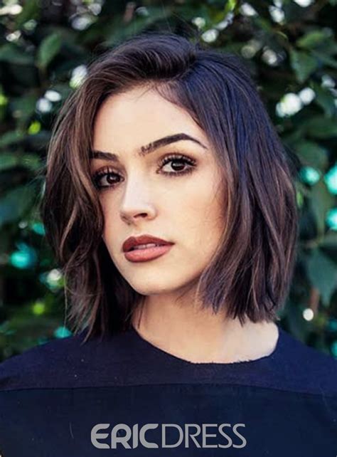 This unbelievably silky shoulder length bob is here to show you how you can get the most out of your thin and straight hair. Ericdress Smooth Short Bob Hairstyle Straight Brown ...