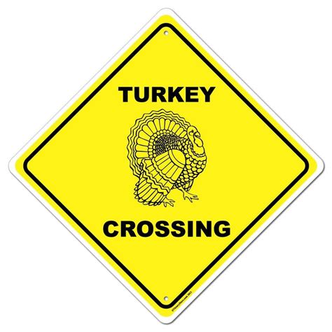 turkey crossing aluminum sign or sticker victorystore