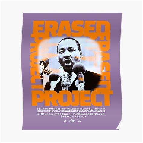 Erased Project Mlk Logo Poster For Sale By Kxwee Redbubble