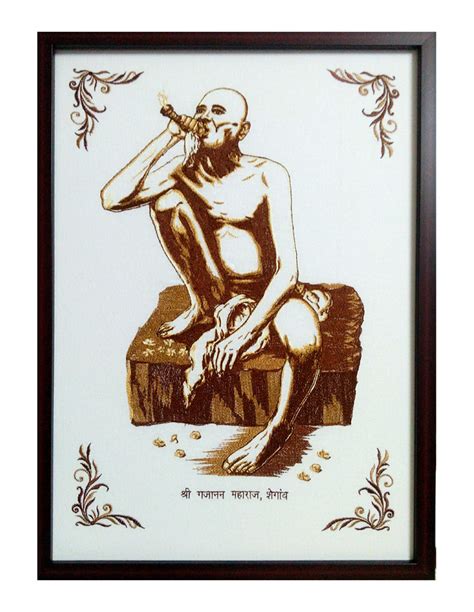 Han menes ofte at være en inkarnation af den hinduistiske. Silky Carving - Gajanan Maharaj (Chilim) 16"x22"