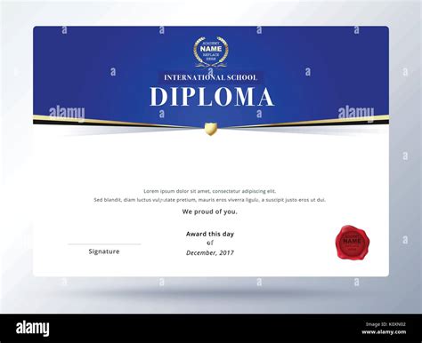 Diploma Template Design With Simple Concept Education Diploma Design