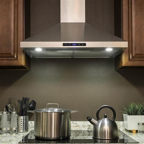 Akdy 30 In Convertible Wall Mount Kitchen Range Hood In Stainless Ste