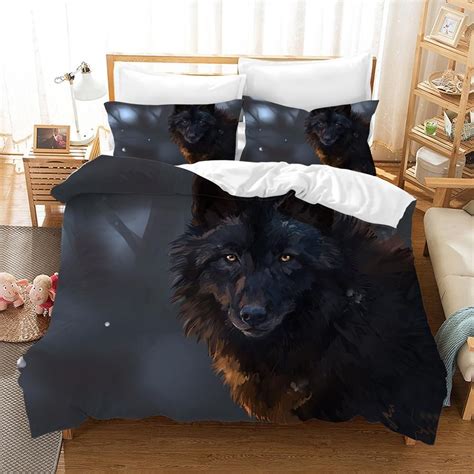 From videos to exclusive collections, accessorize your dorm room in your unique style. 3d Dark Black Wolf Bedding Set Bedroom Decor - NhalaHome
