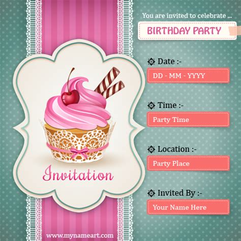 Each greeting card design is custom made by our design team. Create Birthday Party Invitations Card Online Free