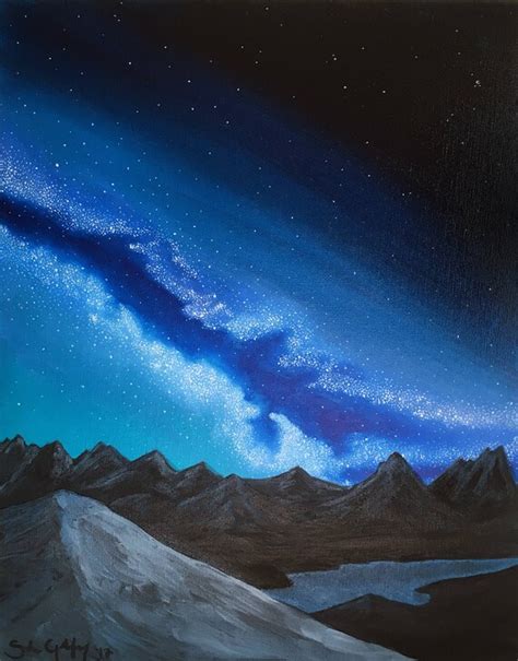 Milky Way Galaxy Painting In Oil No 6