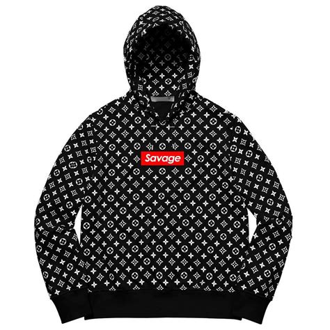 Supreme And Louis Vuitton Hoodie Black The Art Of Mike Mignola