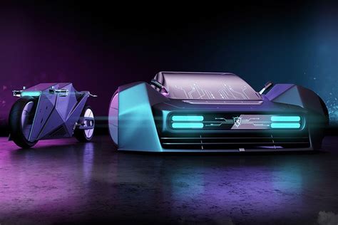 Futuristic Transportation In 2080 Hyper Cyber Concept