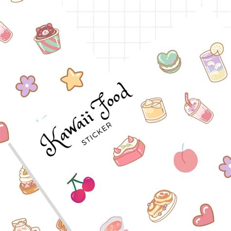 Kawaii Food Stickers Cute For Planners Bullet Journal Notebook Or
