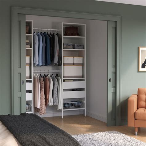 Since the closet in our bedroom only had room enough for my things, mark has been using enter, the fjell wardrobe from your favorite swedish home furnishings store and mine: AURDAL Wardrobe combination - white - IKEA