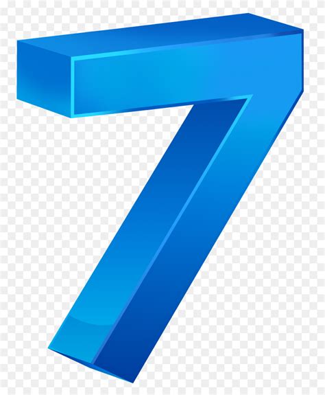 Number Seven Blue Transparent Png Clip Seven Clipart Stunning Free