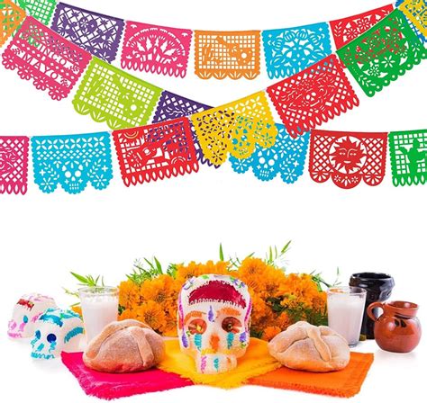 Mexican Party Banners Large Plastic Papel Picado Banner Cino Etsy