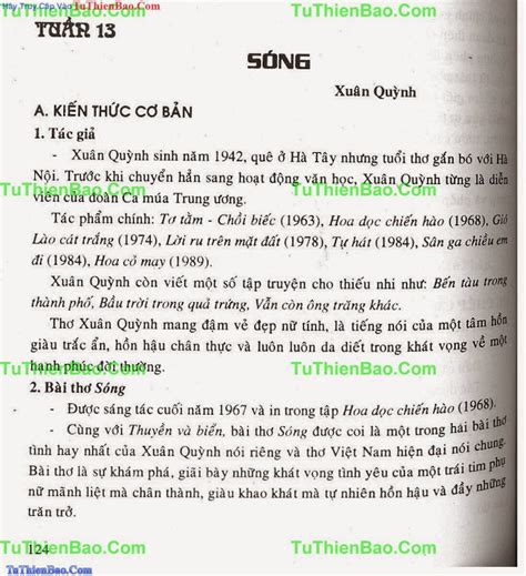 Bạn có thích bài viết sóng thuộc chuyên mục xuân quỳnh (nguyễn thị xuân quỳnh) của ô. Soạn bài thơ Sóng - XUân Quỳnh - ๑๑۩۞۩๑๑...TuThienBao.Com ...