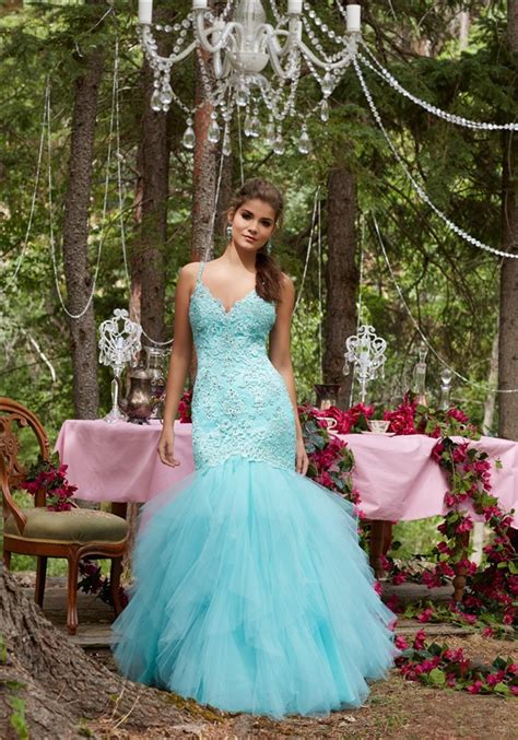 Mermaid Sweetheart Blush Pink Lace Tulle Layered Prom Dress With